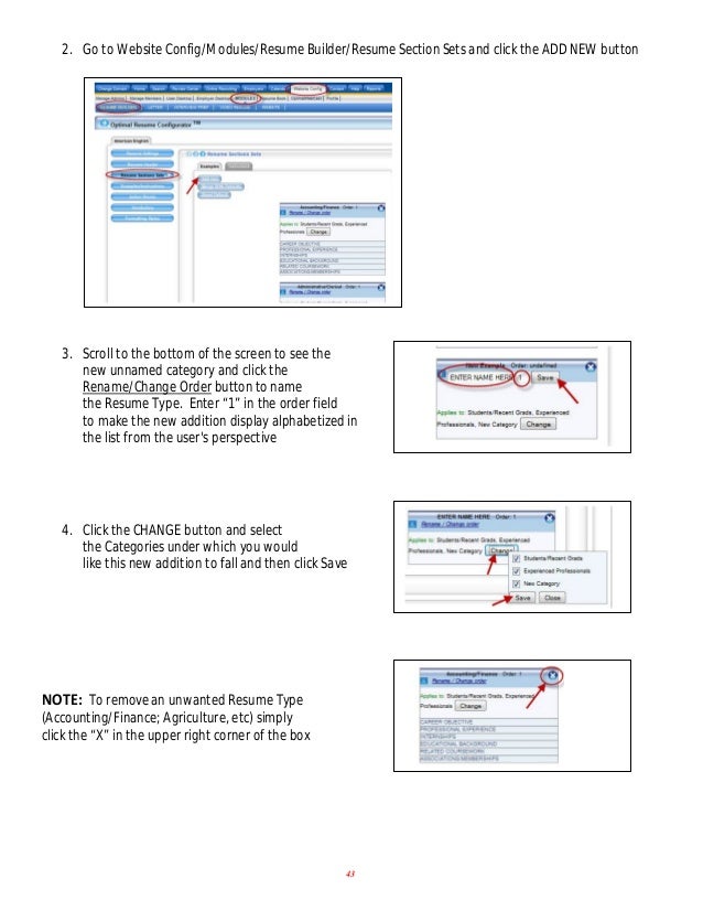 optimal resume basic administration how to guide