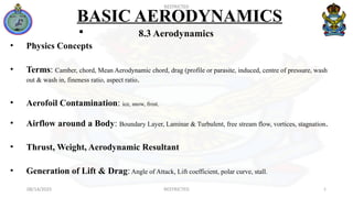 Basic aerodynamics on fixed wing aircraft | PPTX