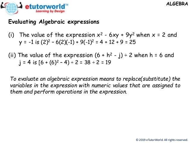 Basic algebra