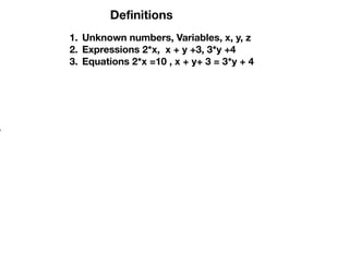 Basic algebra and graphing | PDF