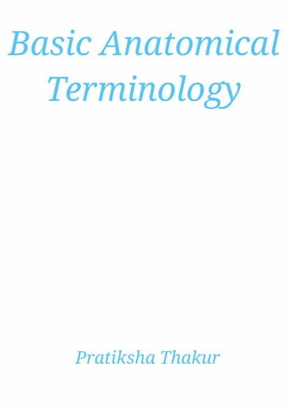 Basic Anatomical Terminologies 