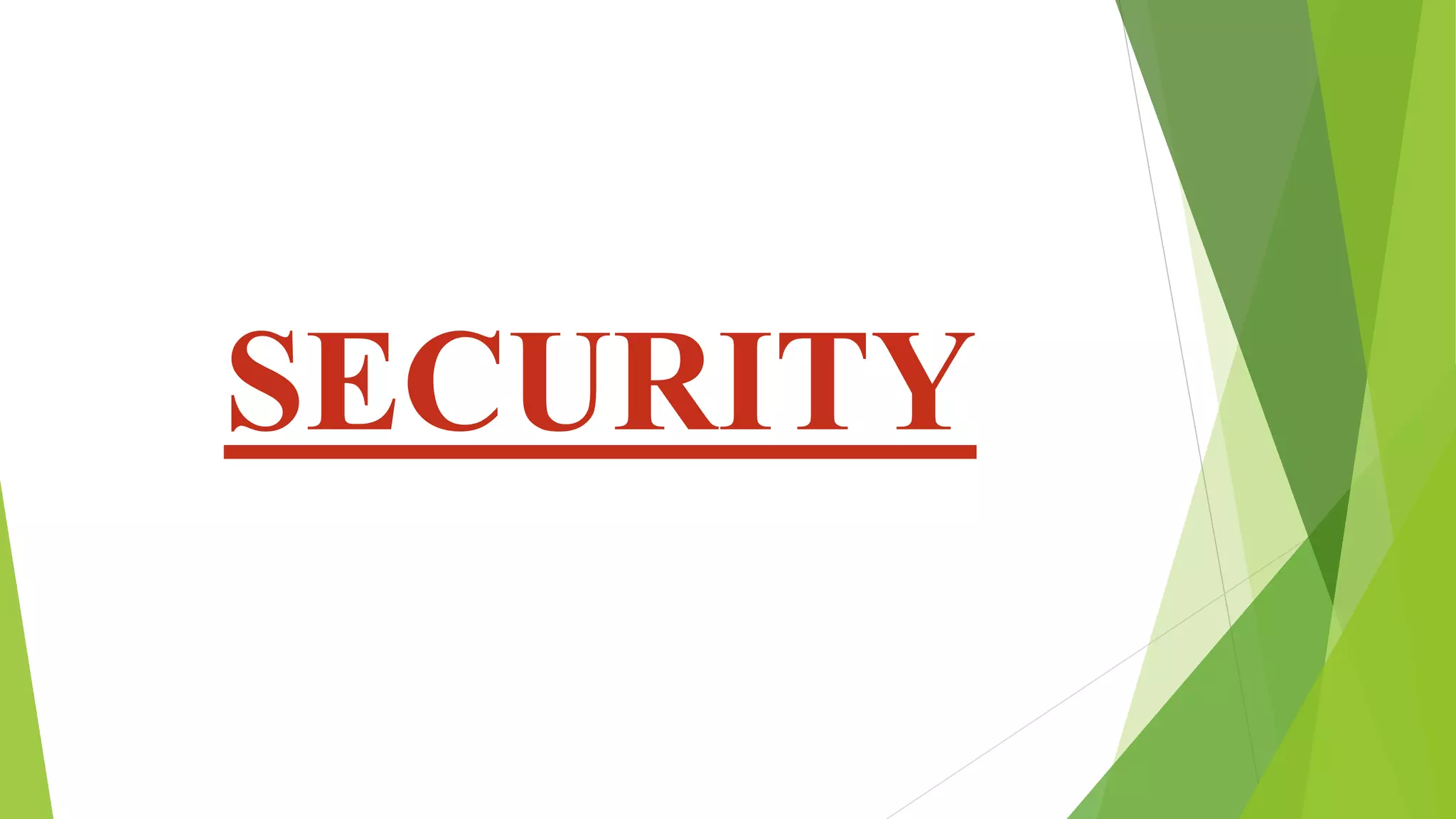 SECURITY
 