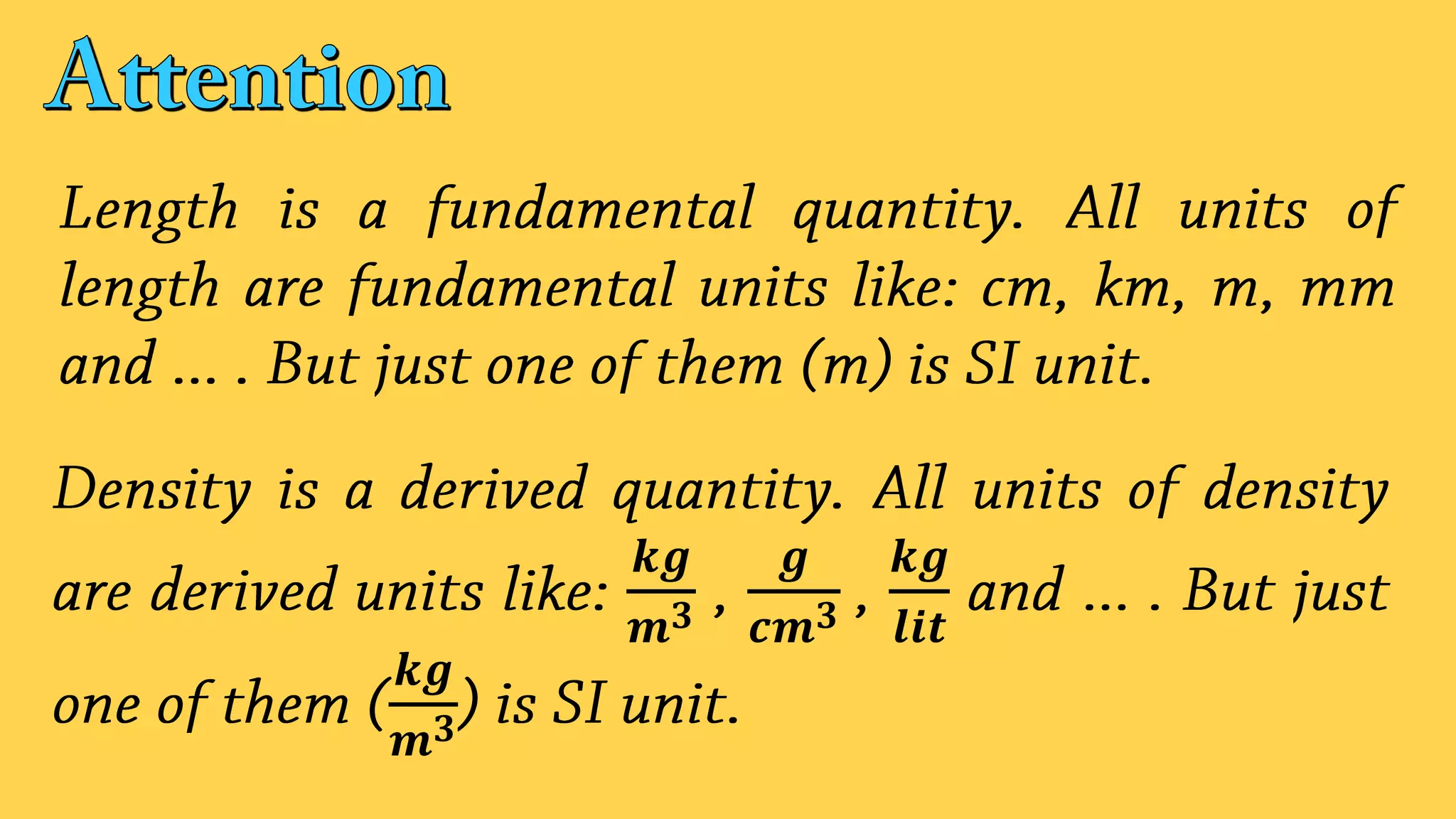 Basic And Derived Quantities