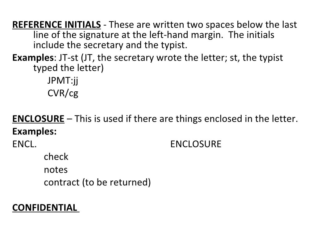 Basic and miscellaneous parts of business letter