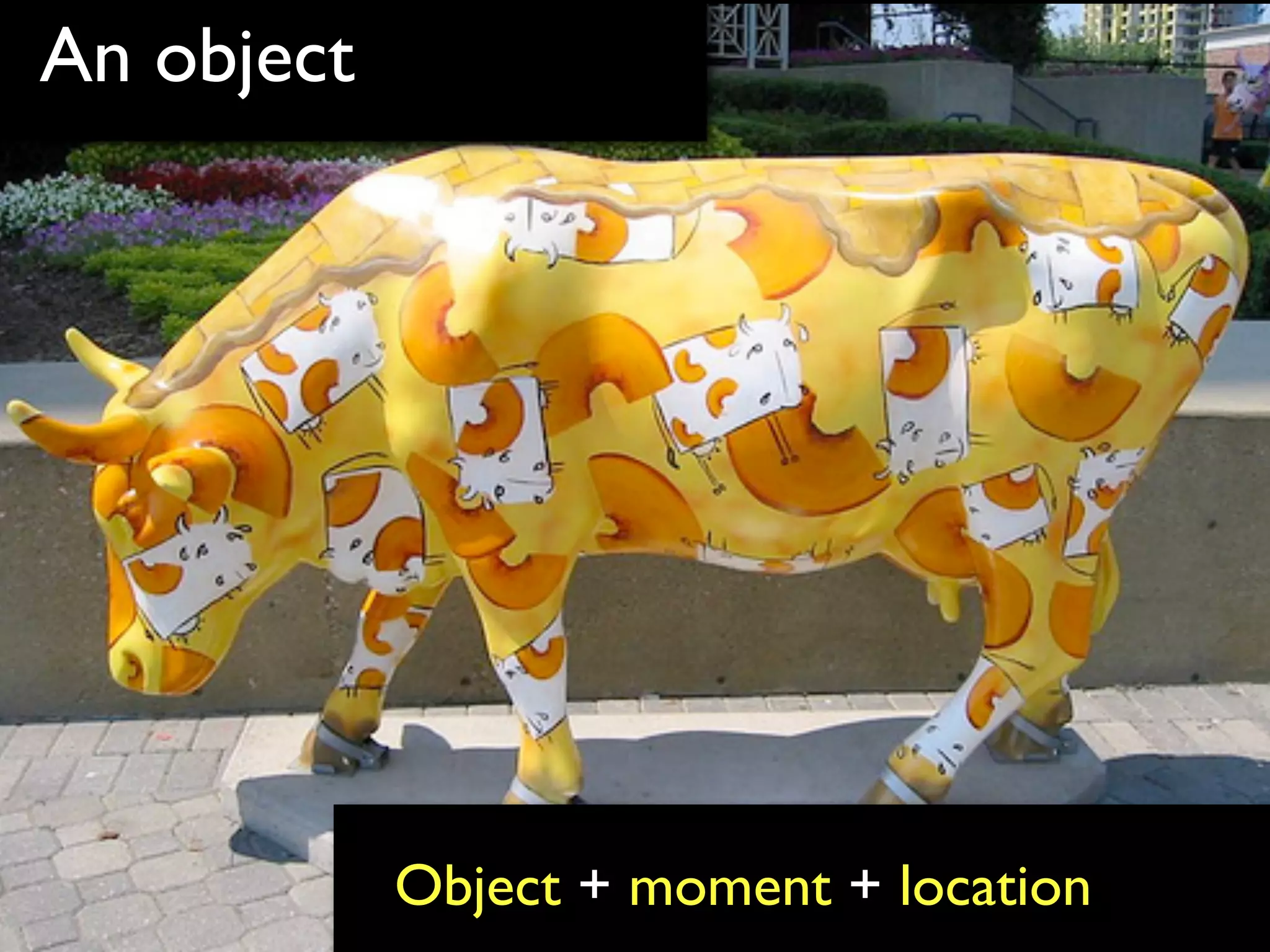 An object




            Object + moment + location
 