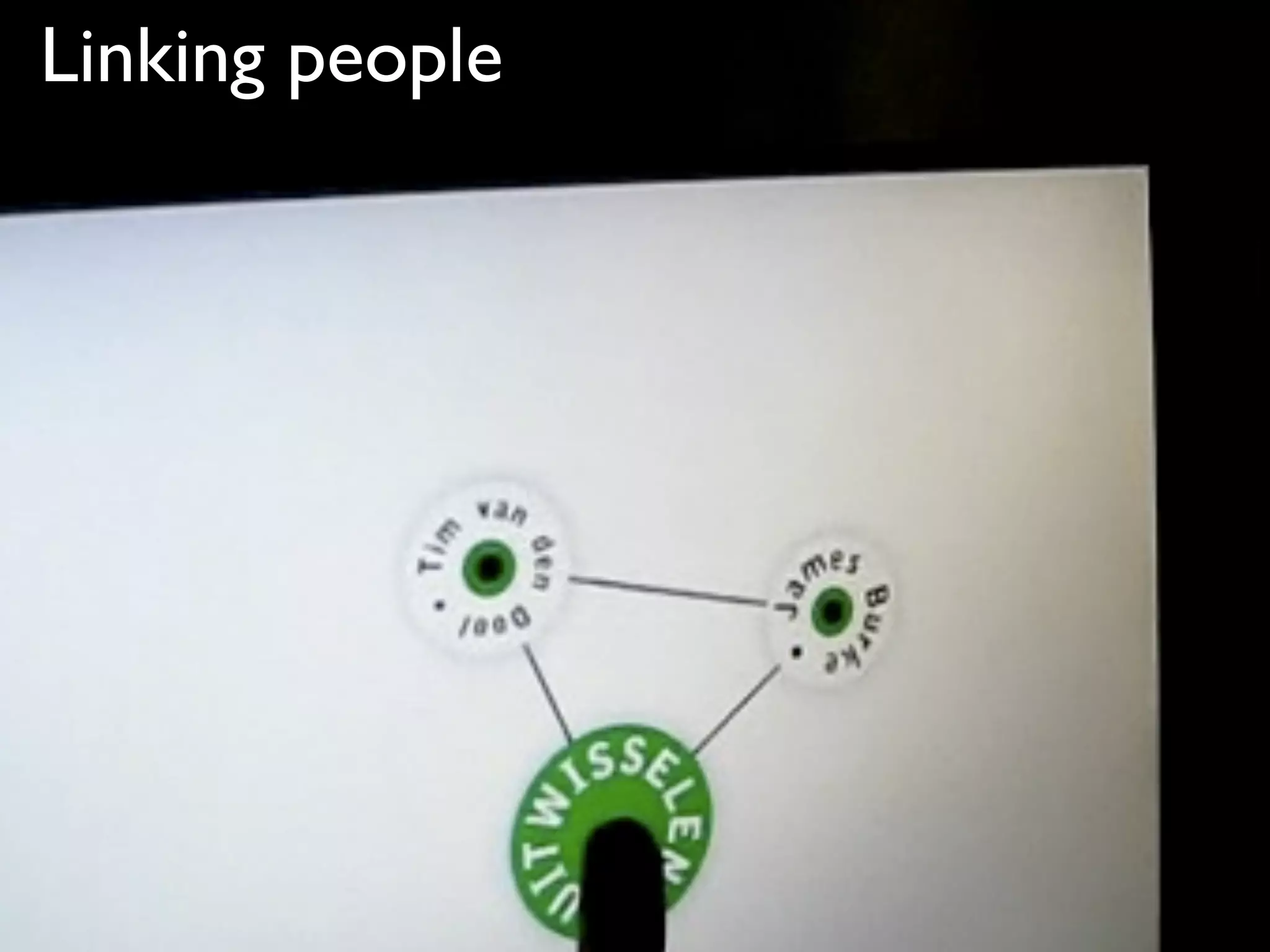 Linking people
 