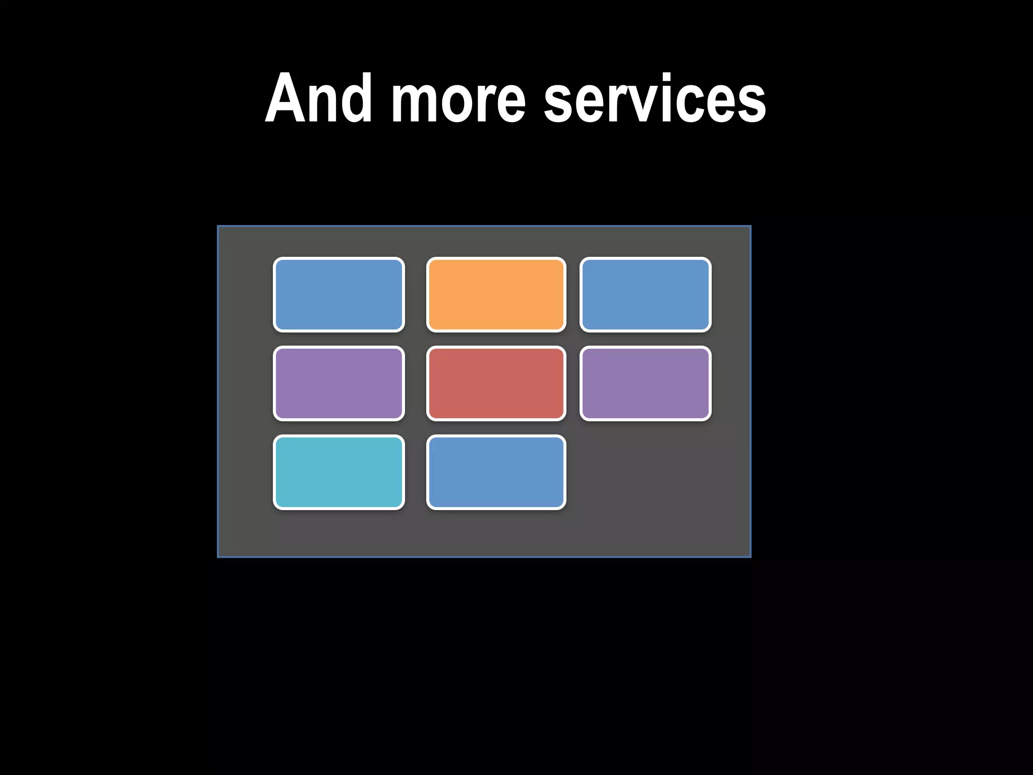 And more services
 