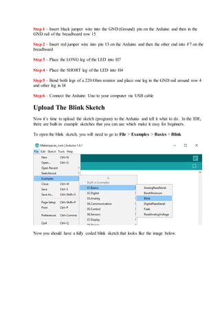 Basic arduino sketch example | PDF
