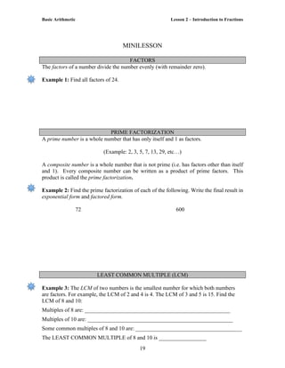 Basic arithmetic | PDF
