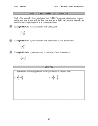 Basic arithmetic | PDF