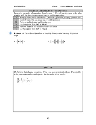 Basic arithmetic | PDF