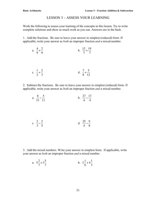 Basic arithmetic | PDF