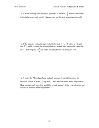 Basic arithmetic | PDF