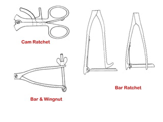 Cam Ratchet
Bar Ratchet
Bar & Wingnut
 