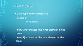 Basic array in c programming | PPT