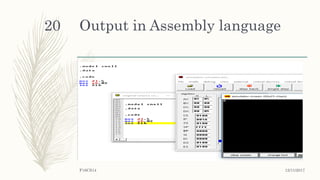 Basic assembly programing language | PPTX