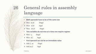 Basic assembly programing language | PPTX