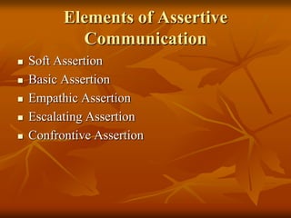 Basic assertive communication | PPT
