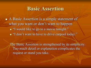 Basic assertive communication | PPT