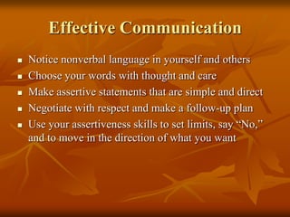 Basic assertive communication | PPT