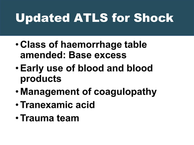 BASIC ATLS principle, management and therapy.pptx | First Aid | Injuries