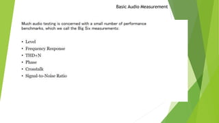 Basic Audio Measurement
 
