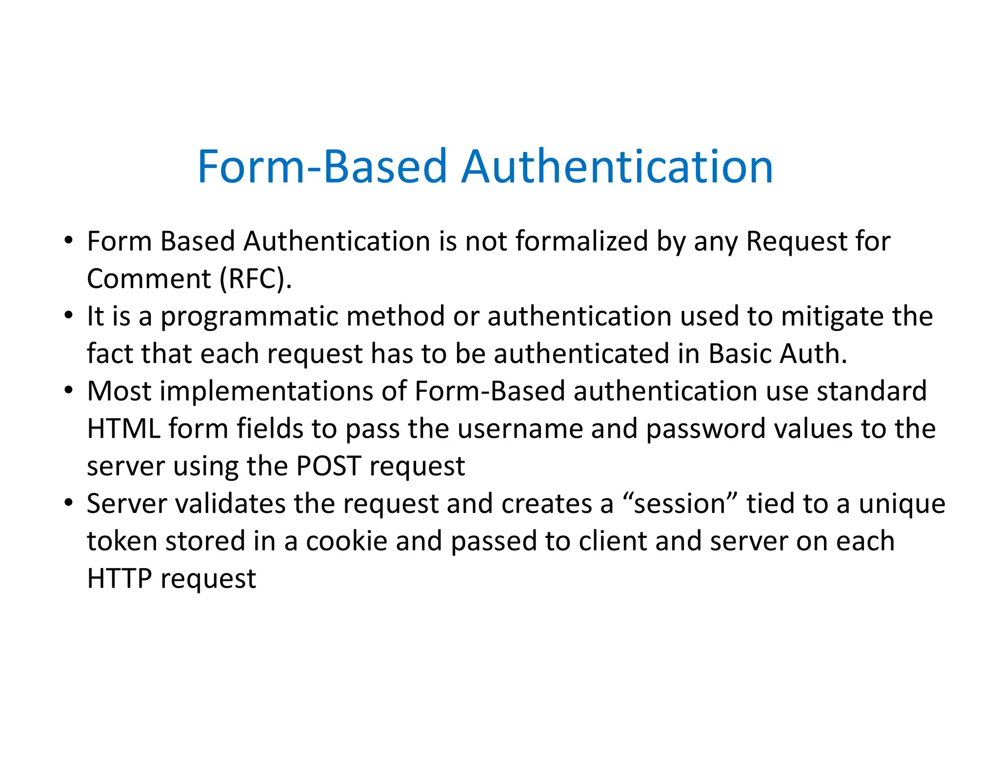 Basic Authentication + Form based Auth. | PPT