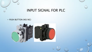 INPUT SIGNAL FOR PLC
• PUSH BUTTON (NO/NC)
 