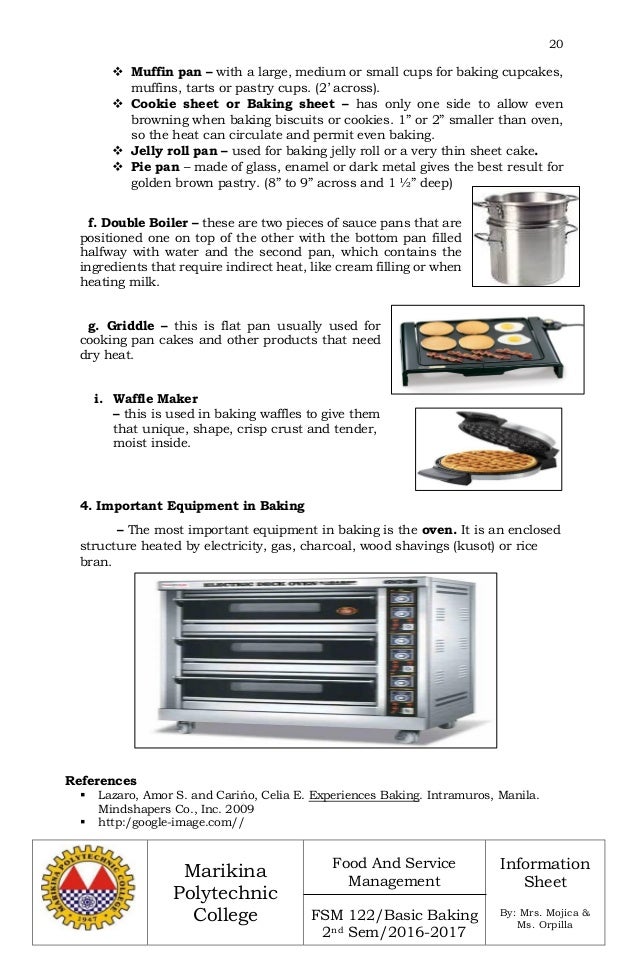 Basic Baking Information Sheet