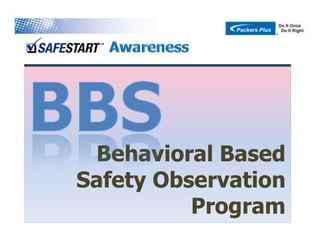 Behavioral BasedBehavioral Based
Safety ObservationSafety Observation
ProgramProgram
 