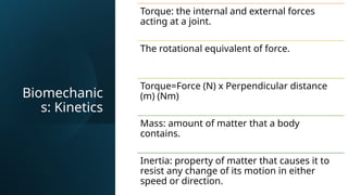 Comprehensive Overview of Basic Biomechanics and Human Movement | PPTX