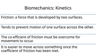 Comprehensive Overview of Basic Biomechanics and Human Movement | PPTX
