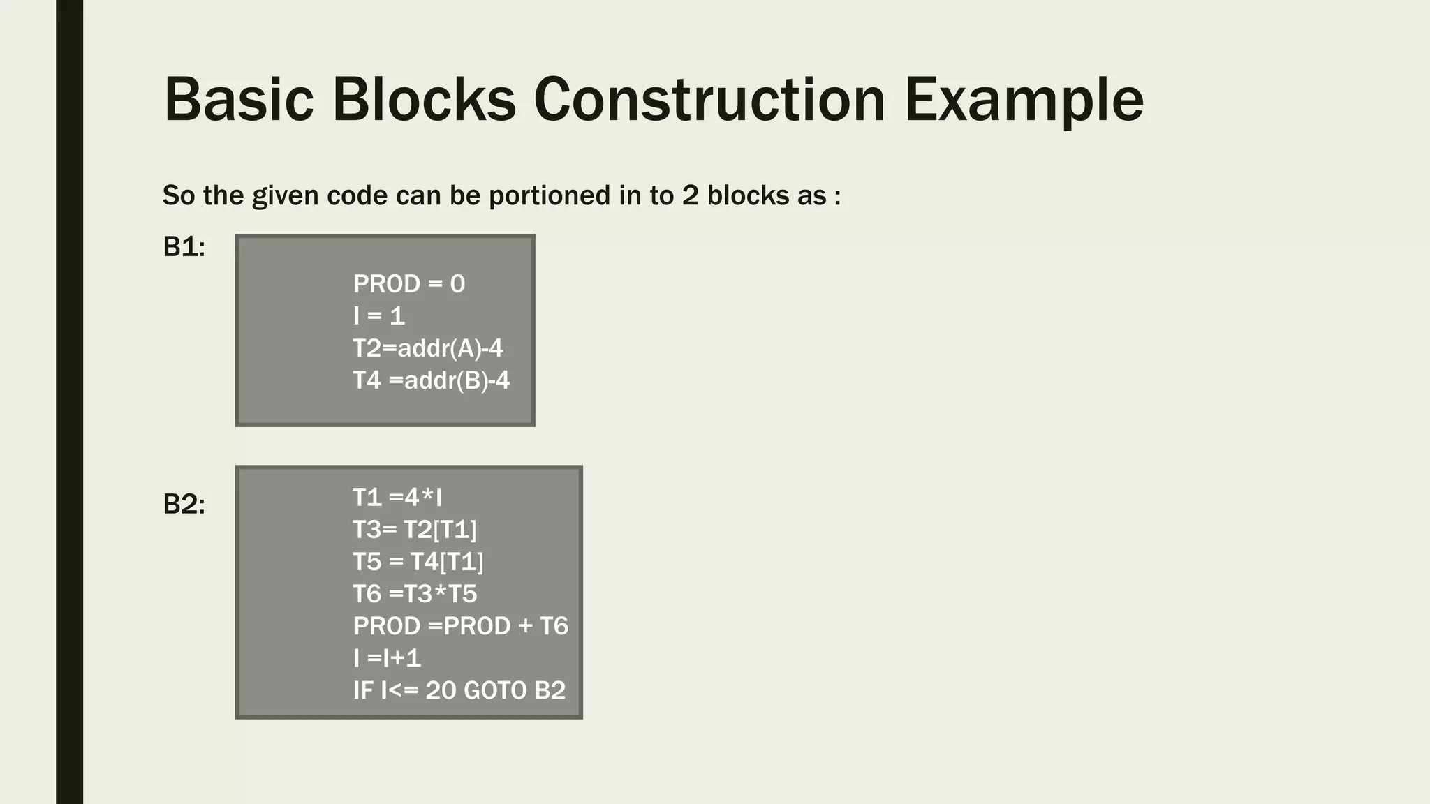 Basic blocks and control flow graphs | PPTX