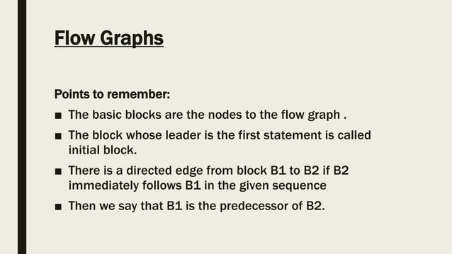 Basic blocks and control flow graphs | PPTX