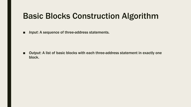 Basic blocks and control flow graphs | PPTX