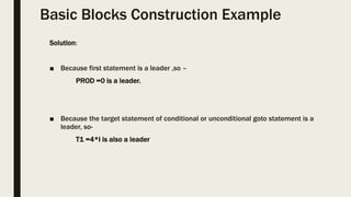 Basic blocks and control flow graphs | PPTX