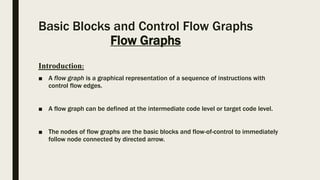 Basic blocks and control flow graphs | PPTX