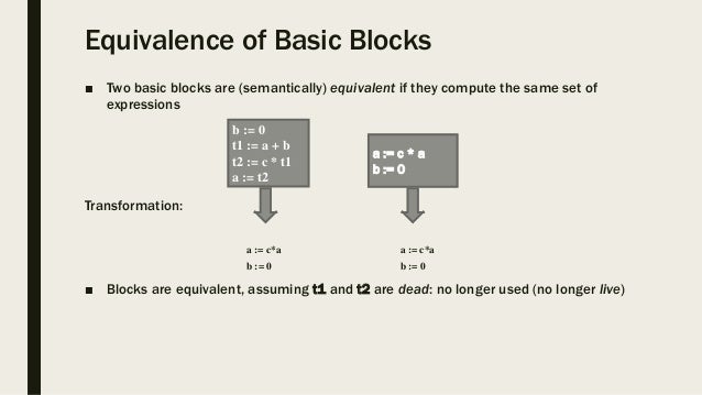 Basic blocks and control flow graphs
