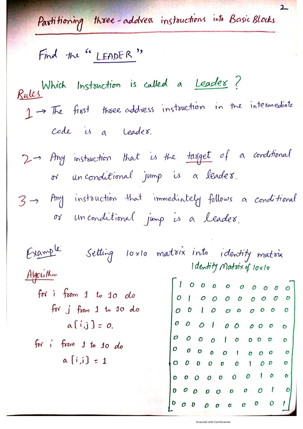 Basic blocks and flow graph in Compiler Construction