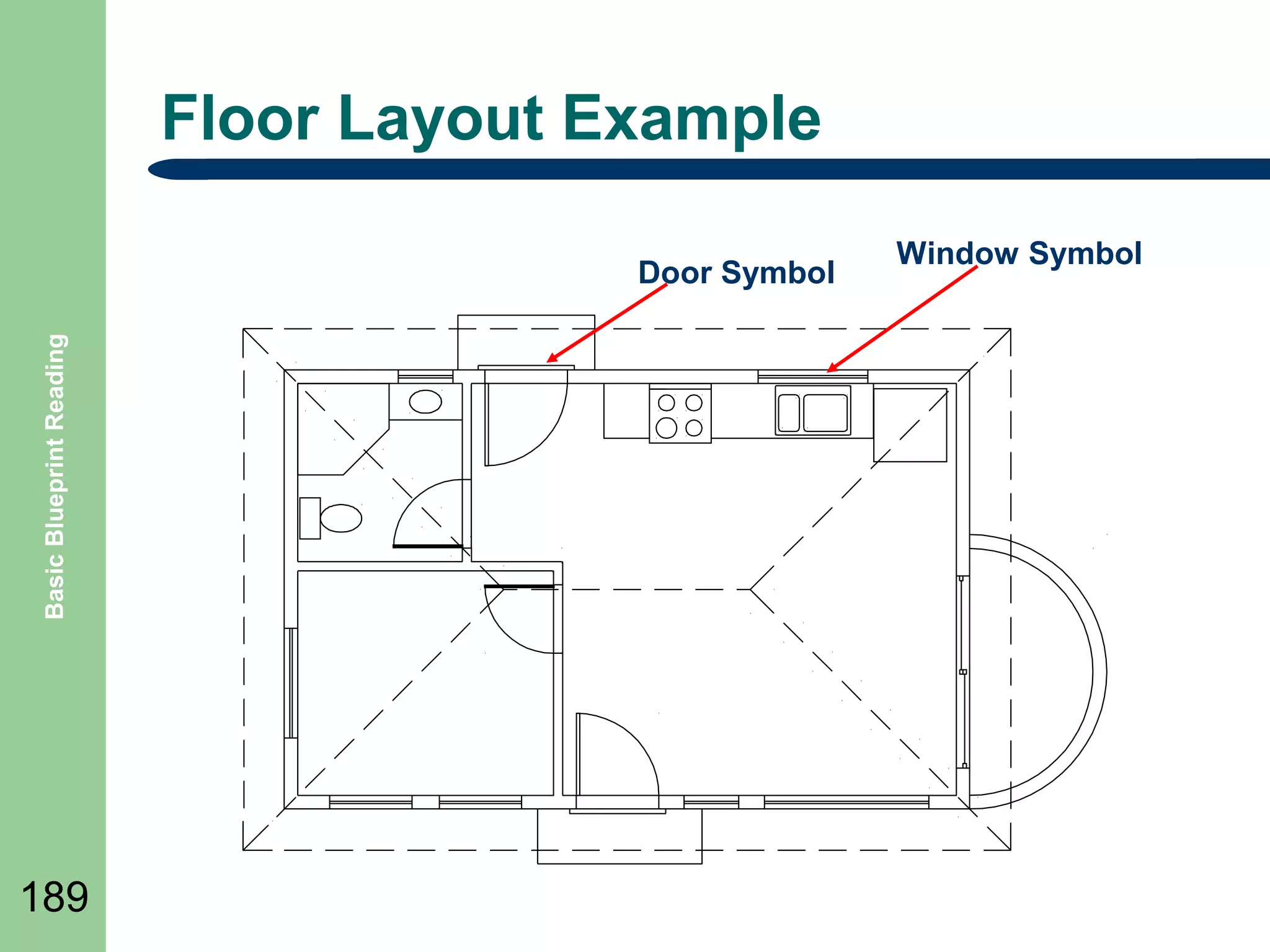 Floor Layout Example

Basic Blueprint Reading

Door Symbol

189

Window Symbol

 