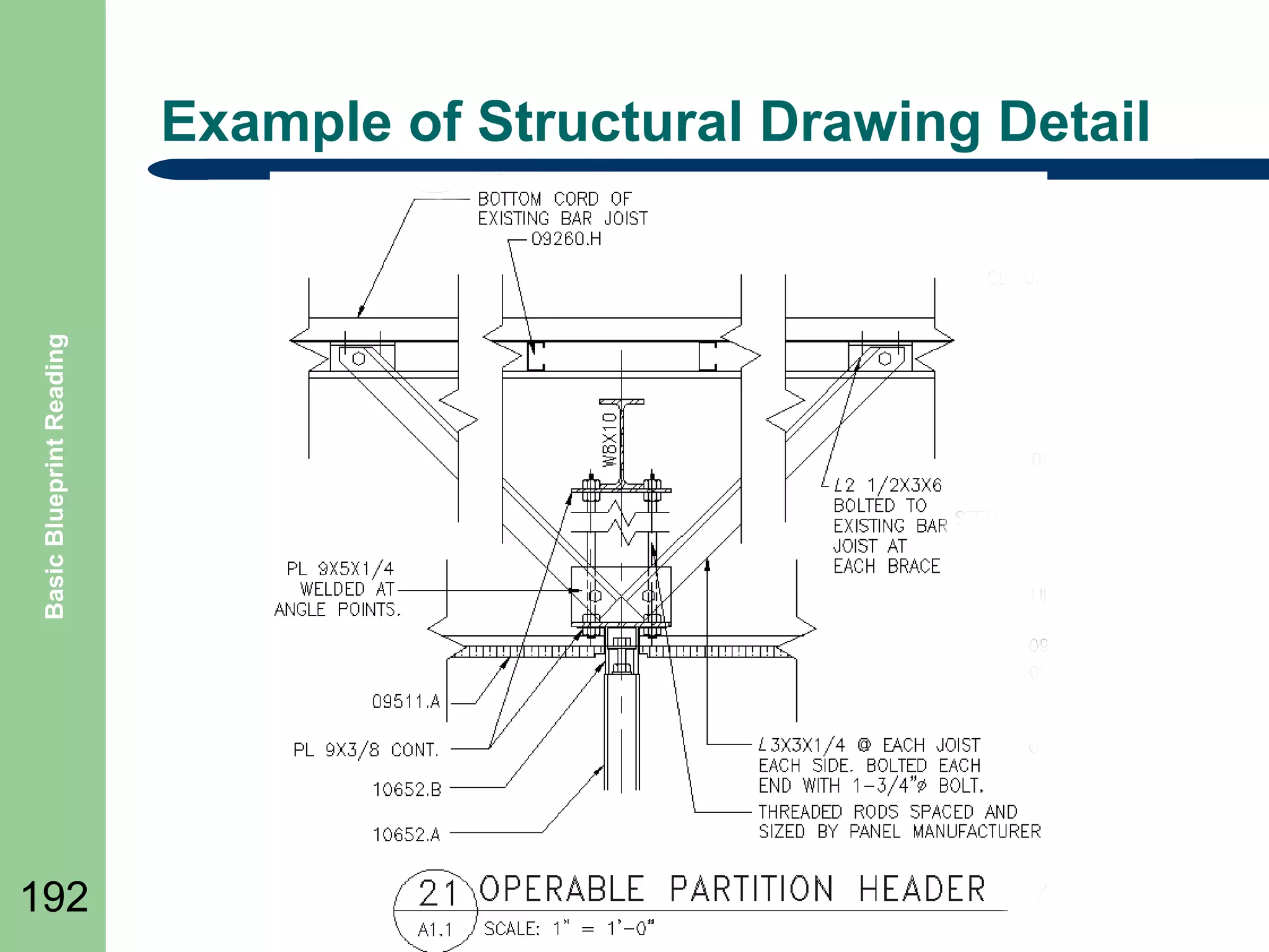 Basic Blueprint Reading

Example of Structural Drawing Detail

192

 