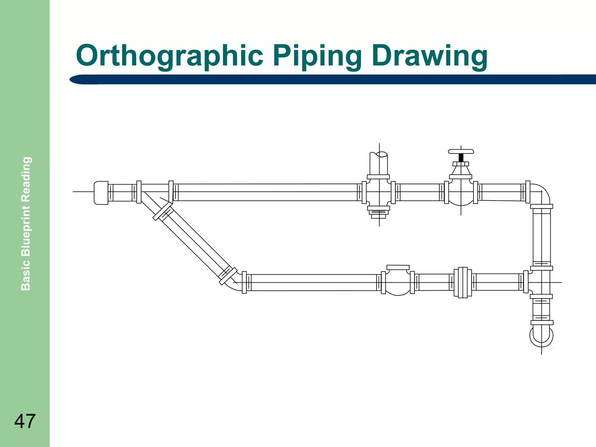 Basic Blueprint Reading

Orthographic Piping Drawing

47

 