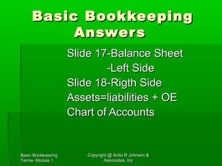 Basic bookkeeping terms sbdc | PPT
