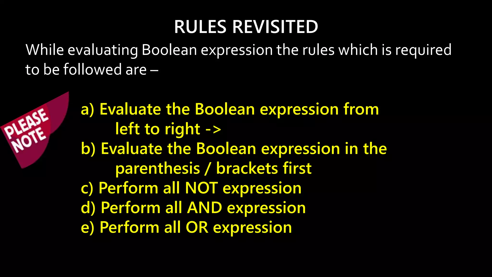 Basic Boolean Logic | PPSX
