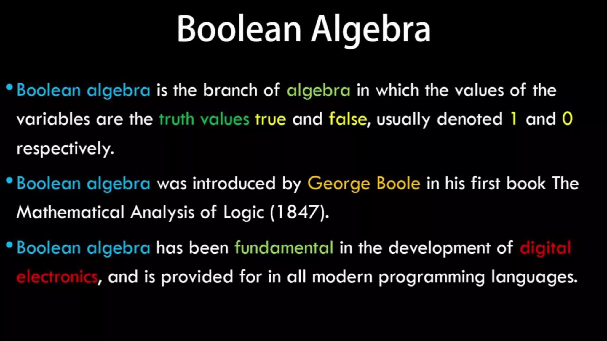 Basic Boolean Logic | PPSX