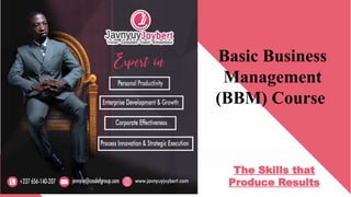 Basic Management Learning Course Essential Basic Business Management Skills for Success by Dr. Joybert ...