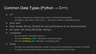 Basic c++ 11/14 for python programmers | PDF