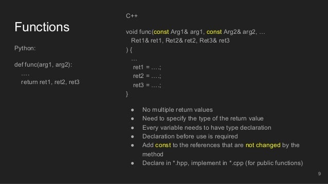 Basic c++ 11/14 for python programmers