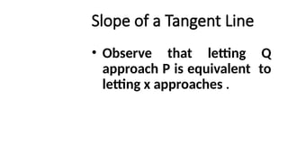 Tangential Approach basic calculus powerpoint presentation grade 11 | PPTX