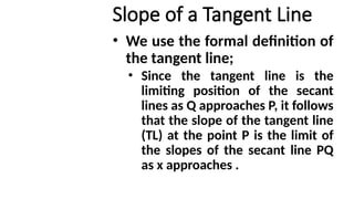 Tangential Approach basic calculus powerpoint presentation grade 11 | PPTX